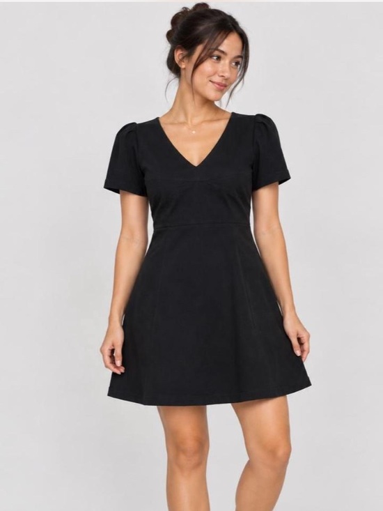 Club Monaco Dresses & Skirts - Club Monaco Black V-Neck A-Line Mini Dress